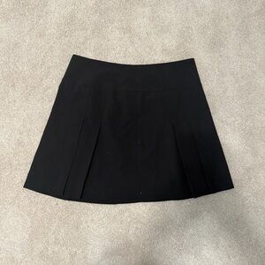 Apostrophe Black Pleated Mini Skirt